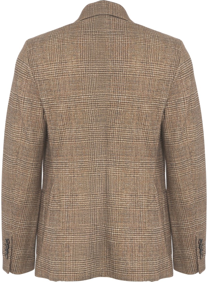 Circolo 1901 Glencheck double-breasted blazer Bruin
