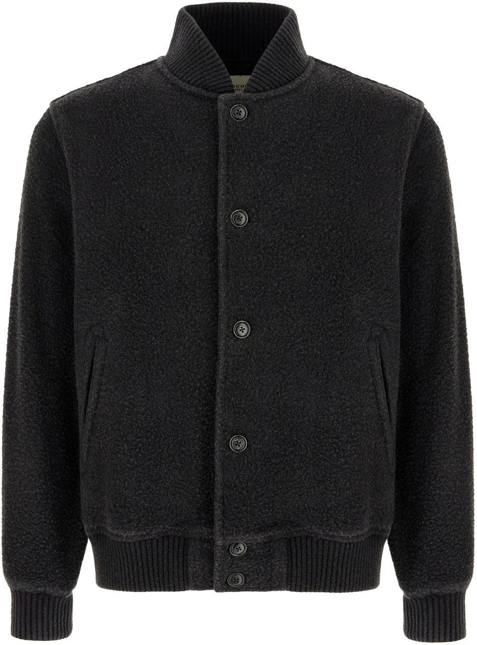 Circolo 1901 Circolo Charcoal wool blend jacket Zwart