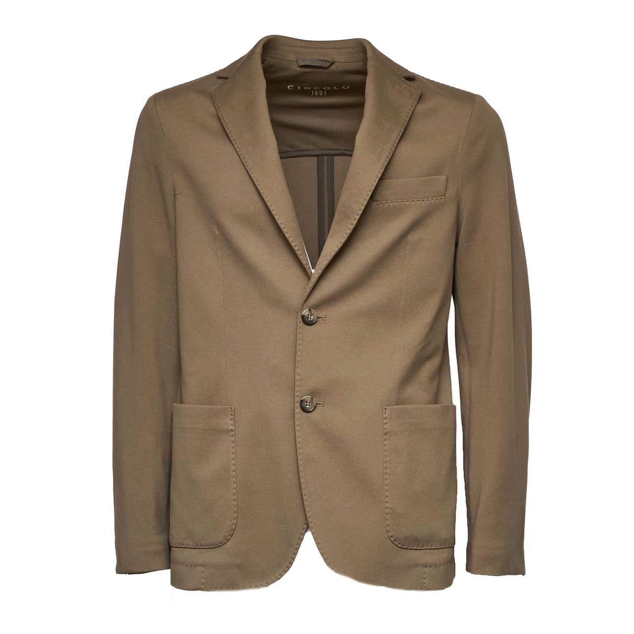 Circolo 1901 Premium Piquet Single-Breasted Blazer Bruin