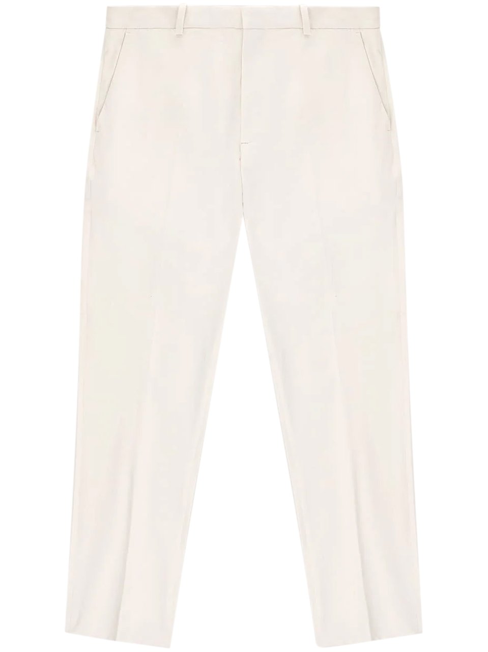 Circolo 1901 Tailored White Trousers with Straight Leg Cut Wit
