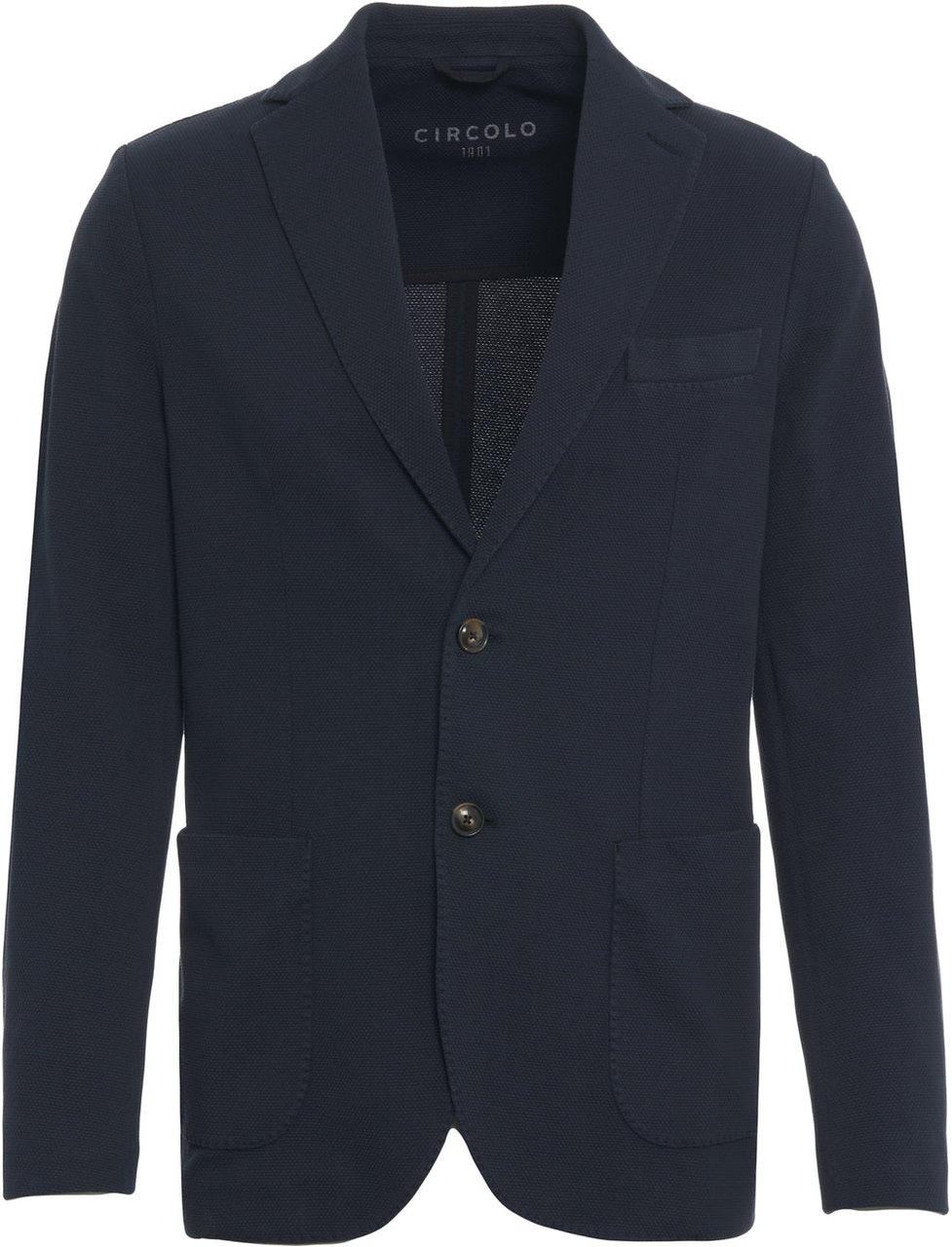 Circolo 1901 Single-breasted cotton blazer Blauw