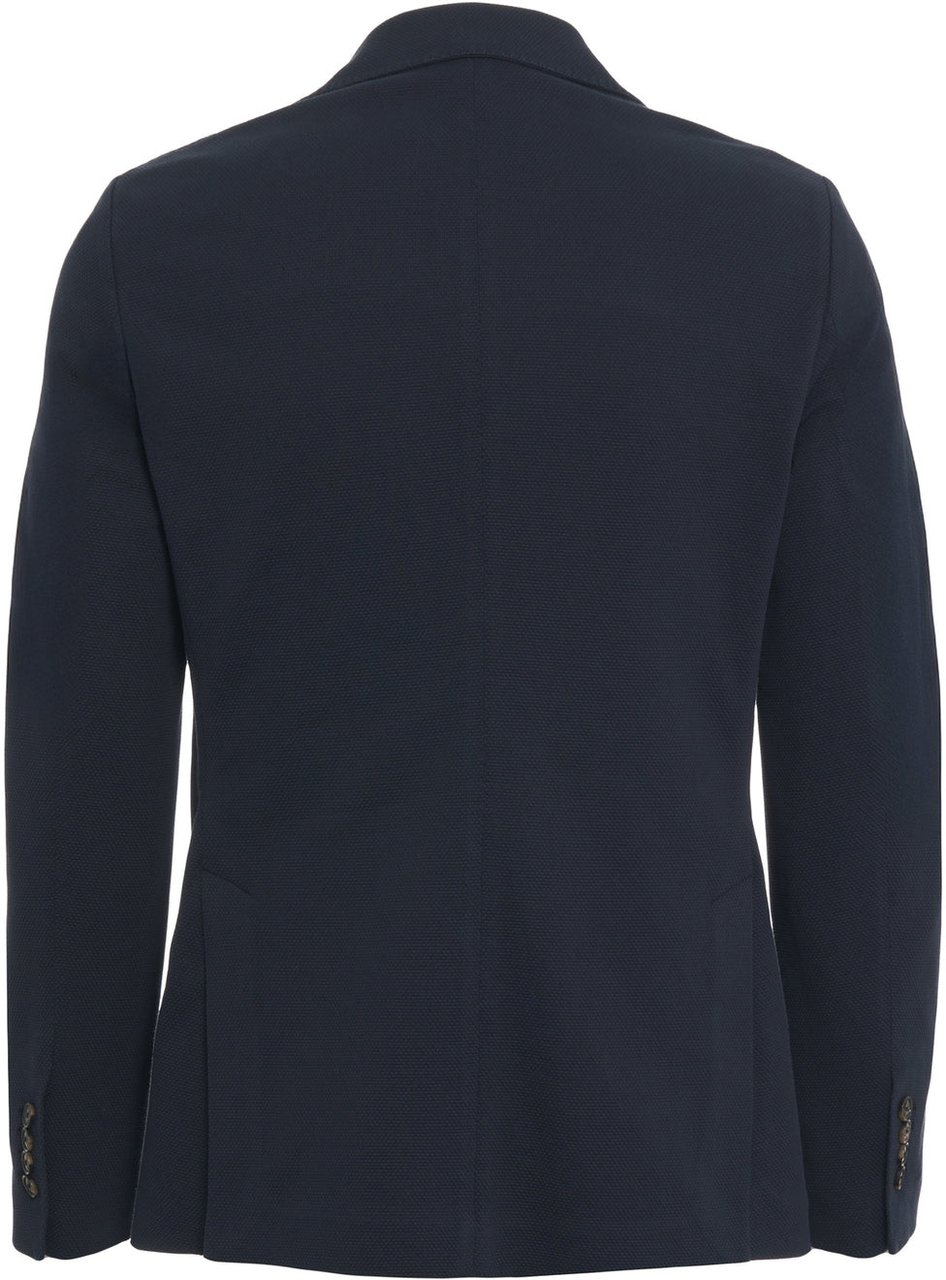 Circolo 1901 Single-breasted cotton blazer Blauw