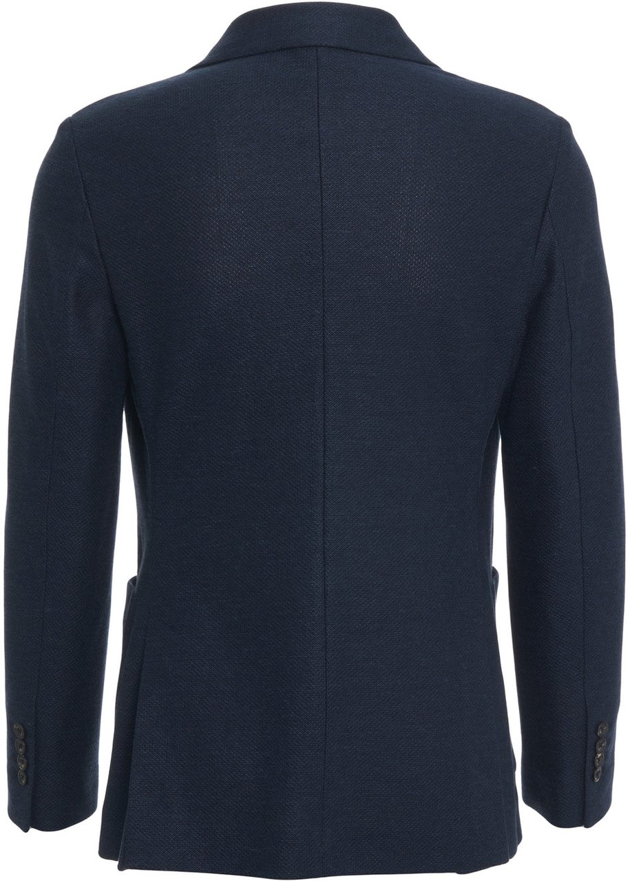 Circolo 1901 Cotton and linen blend blazer Blauw