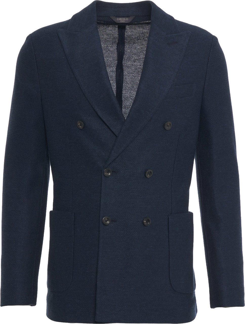 Circolo 1901 Cotton and linen blend blazer Blauw