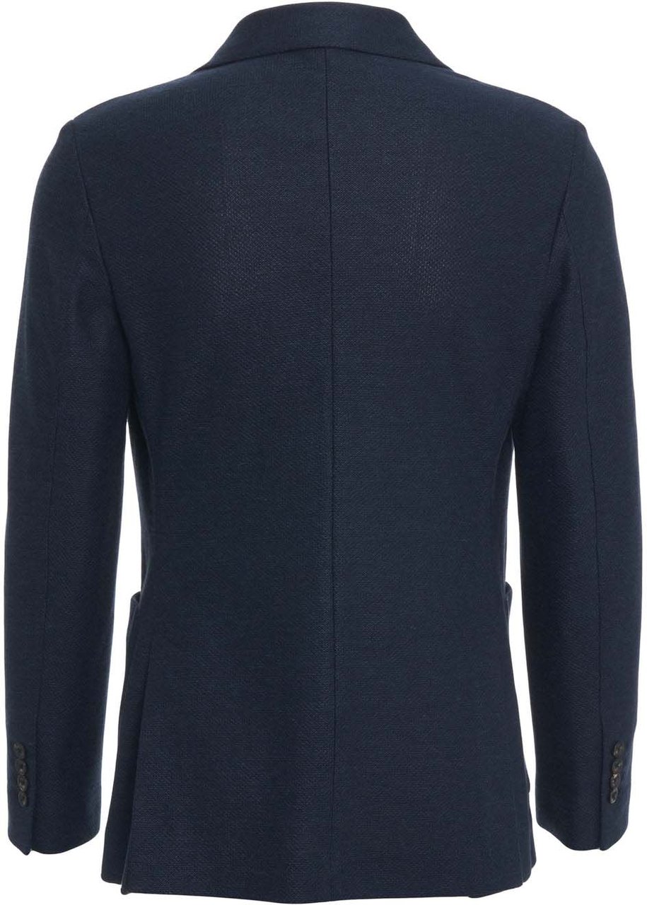 Circolo 1901 Cotton and linen blend blazer Blauw