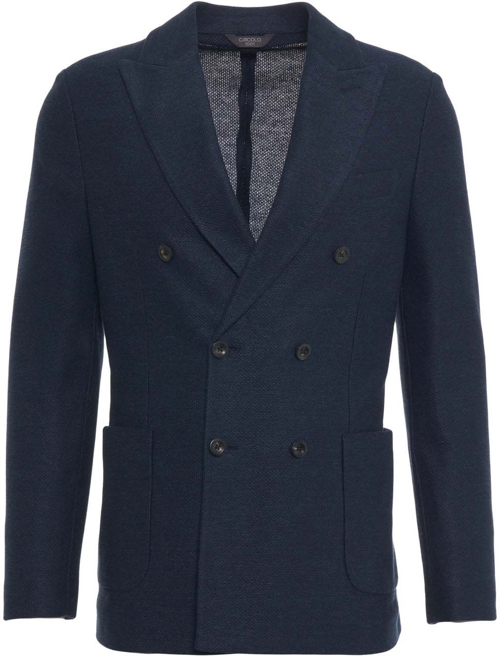 Circolo 1901 Cotton and linen blend blazer Blauw