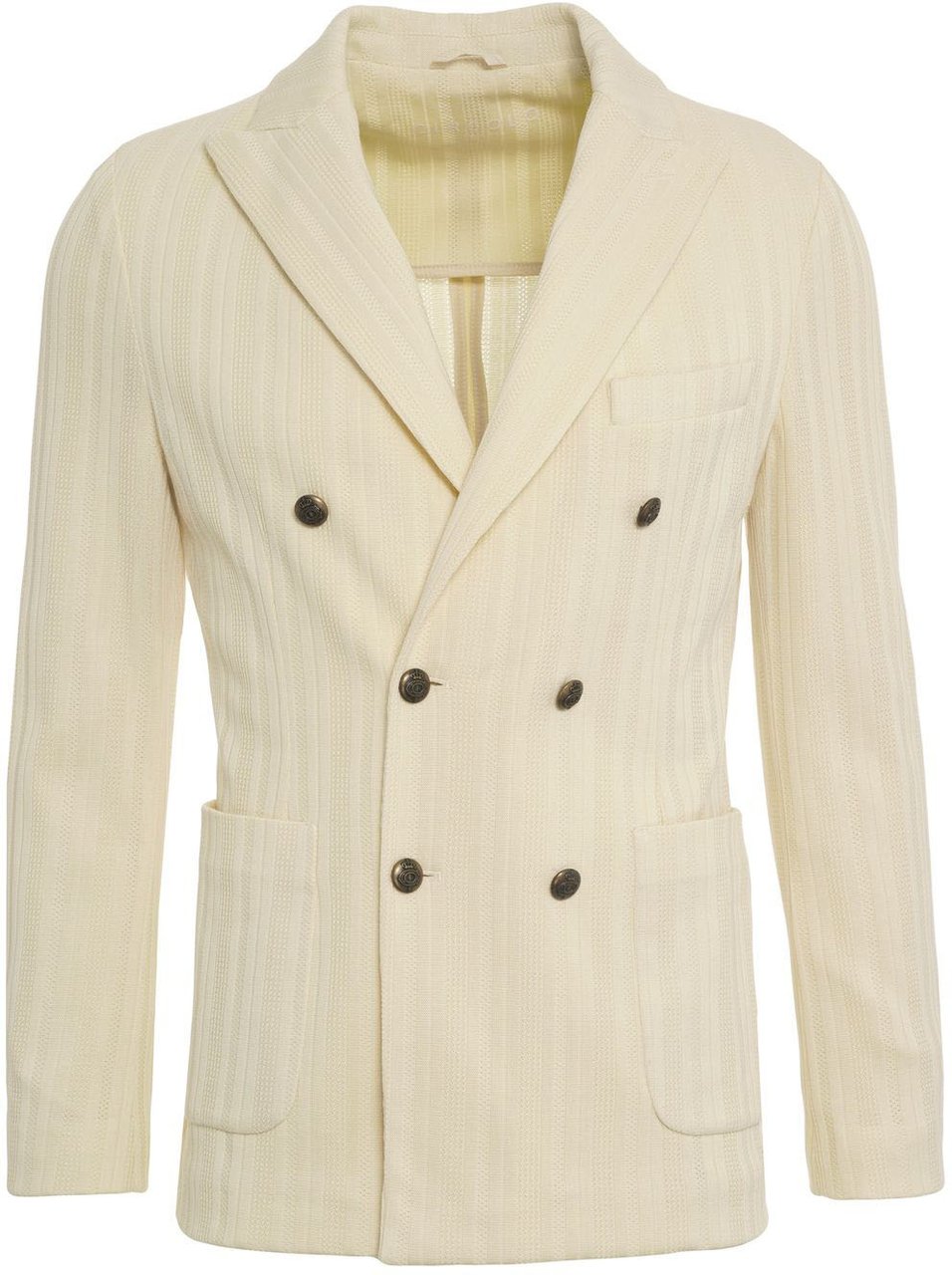 Circolo 1901 Cotton double-breasted blazer Wit