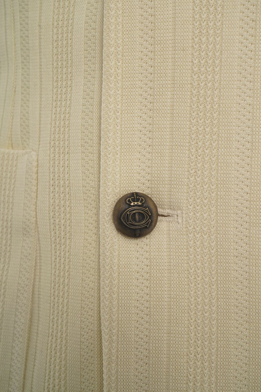 Circolo 1901 Cotton double-breasted blazer Wit
