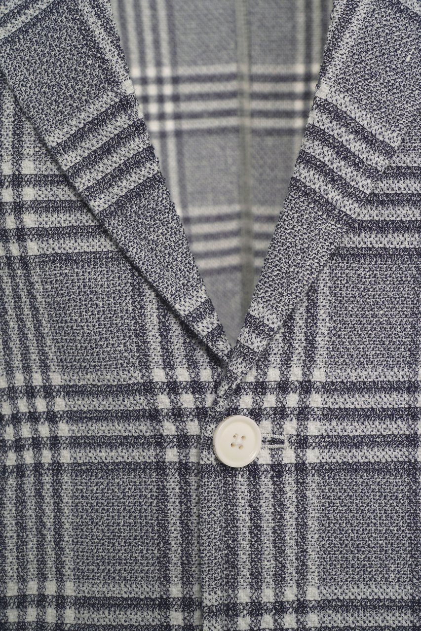 Circolo 1901 Single-breasted blazer with check pattern Blauw