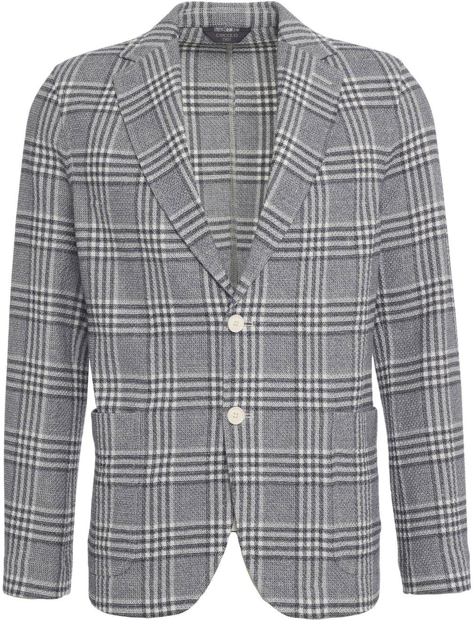 Circolo 1901 Single-breasted blazer with check pattern Blauw