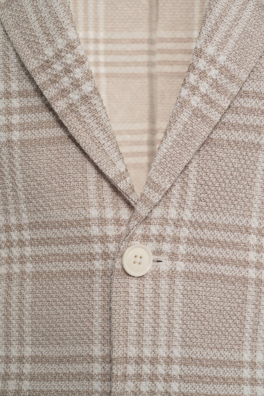 Circolo 1901 Single-breasted blazer with check pattern Beige