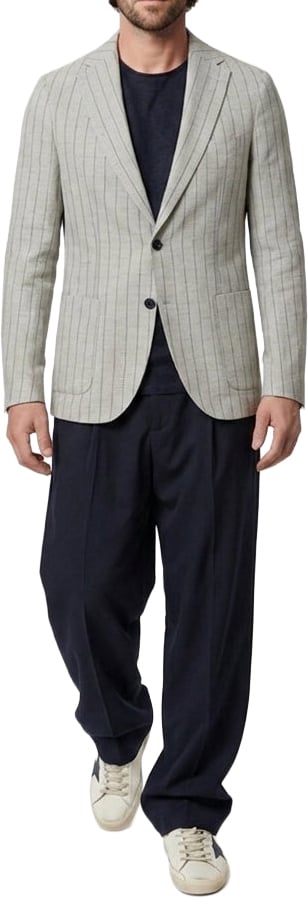 Circolo 1901 Linen blend blazer Blauw