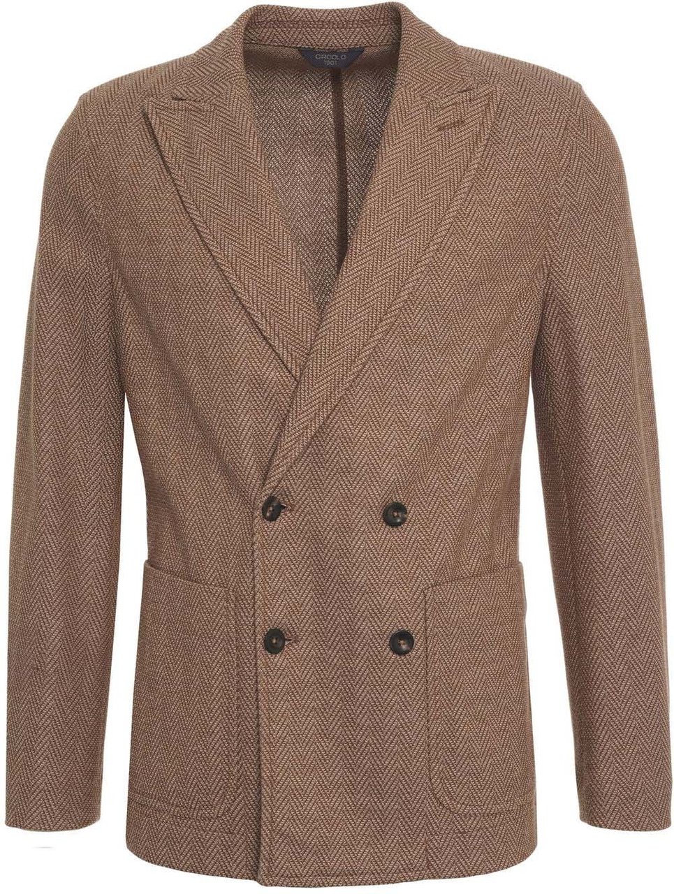 Circolo 1901 Blazer with herringbone pattern Bruin