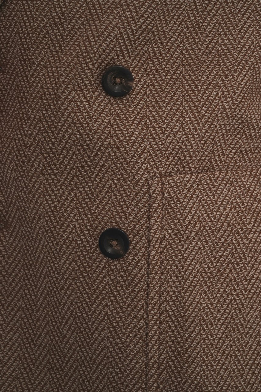 Circolo 1901 Blazer with herringbone pattern Bruin