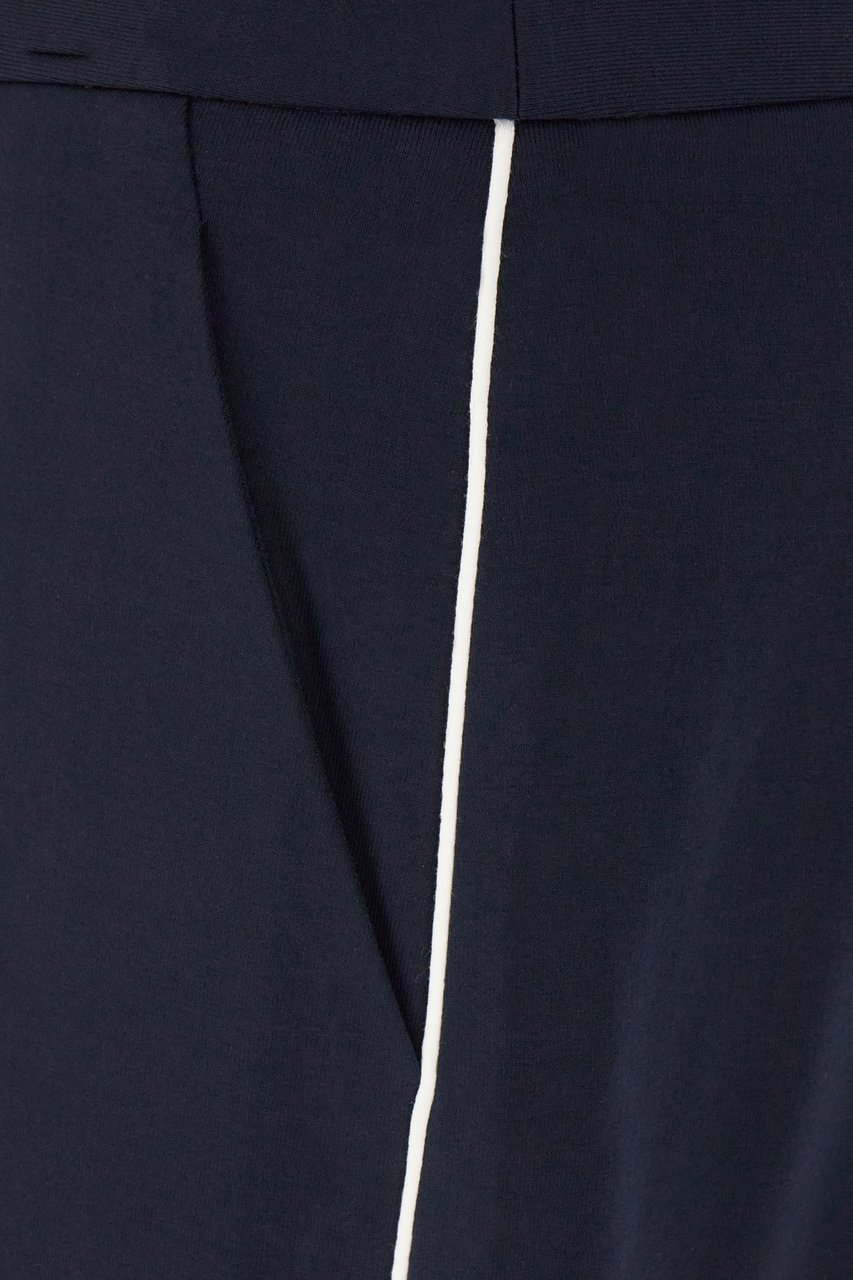 Circolo 1901 Circolo Navy blue stretch cotton pants Blauw