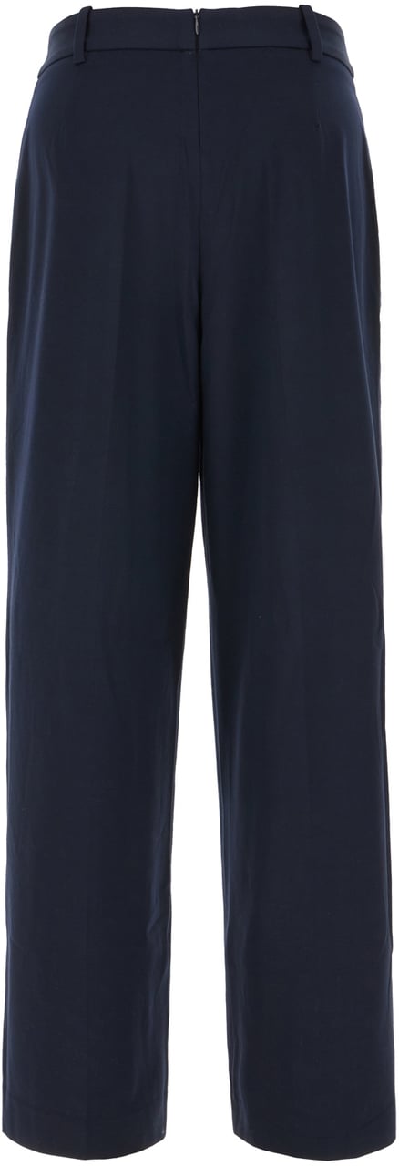 Circolo 1901 Circolo Navy blue stretch cotton pants Blauw