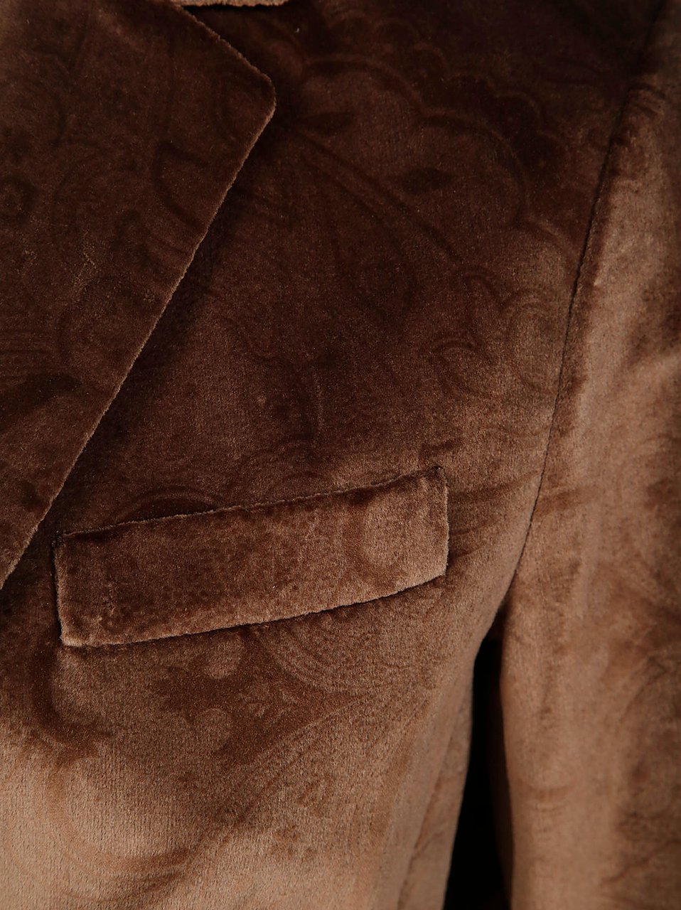 Circolo 1901 Rich Brown Paisley Velvet Jacket Bruin
