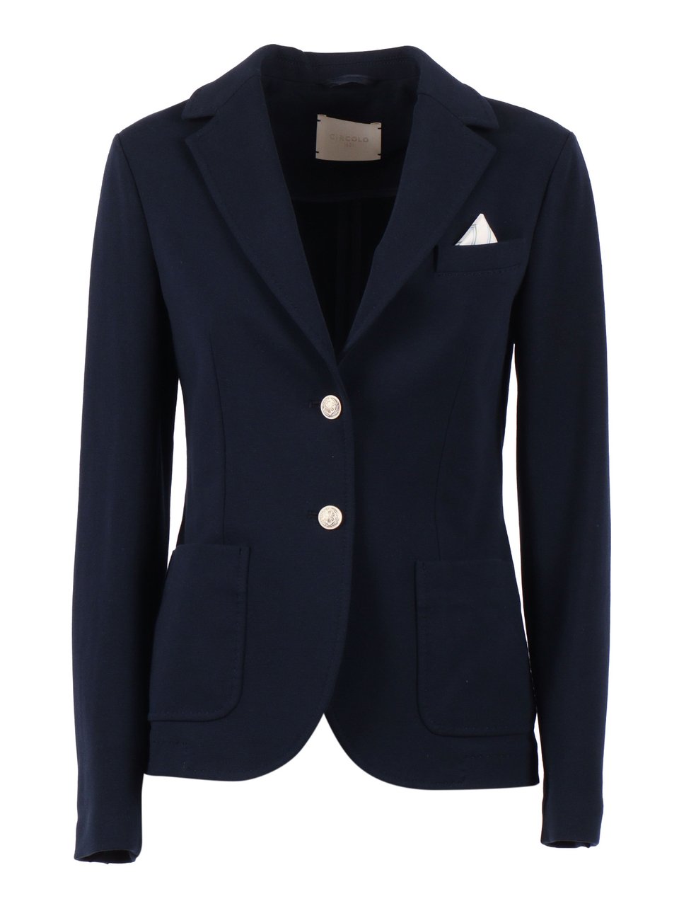 Circolo 1901 Tailored Fleece Patch Pocket Jacket Zwart
