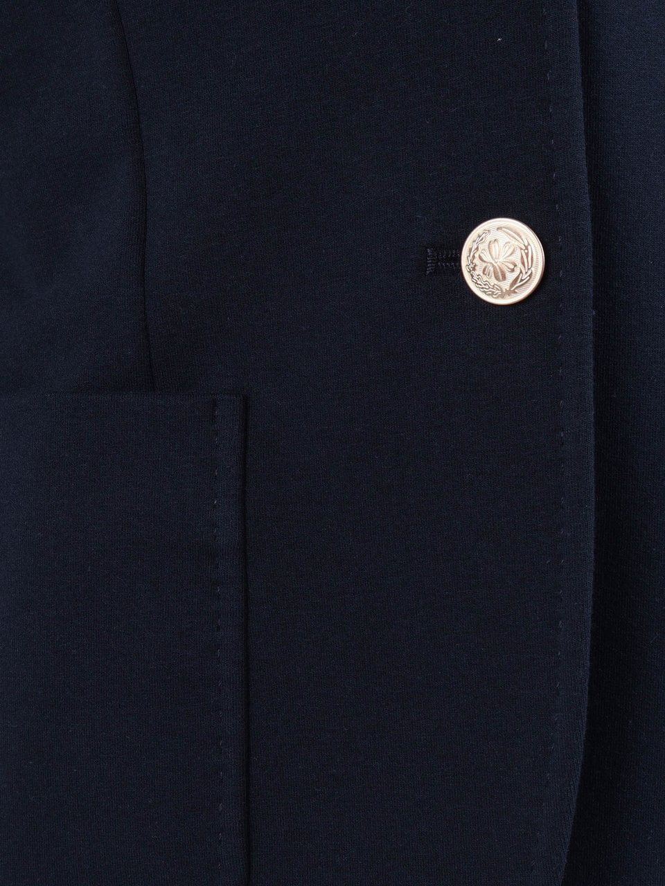Circolo 1901 Tailored Fleece Patch Pocket Jacket Zwart