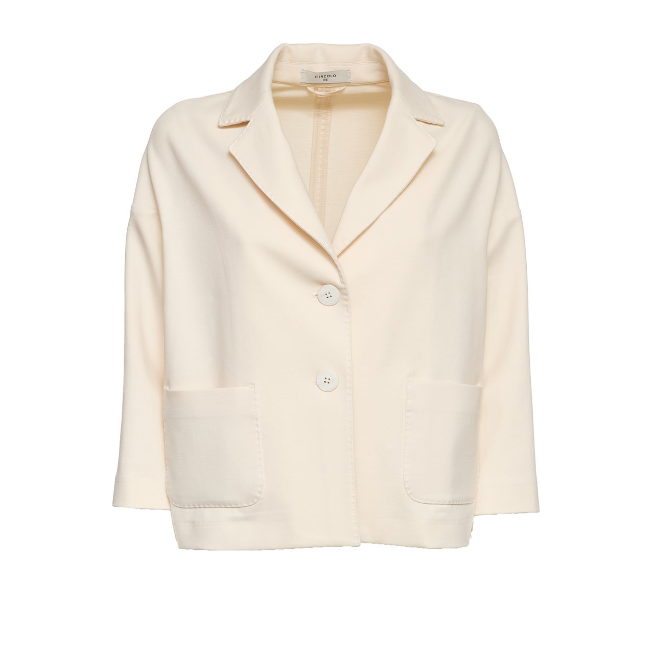 Circolo 1901 Drop Shoulder Fleece Single-Breasted Blazer Neutraal