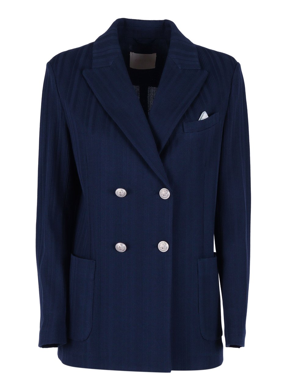 Circolo 1901 Wide Lapel Double Breasted Blazer Zwart