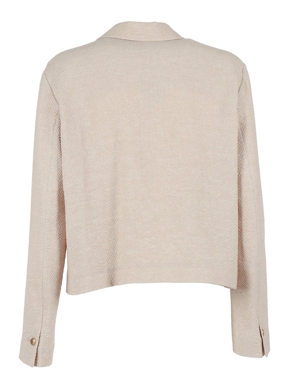 Circolo 1901 Cropped Linen Cotton Flap Jacket Neutraal