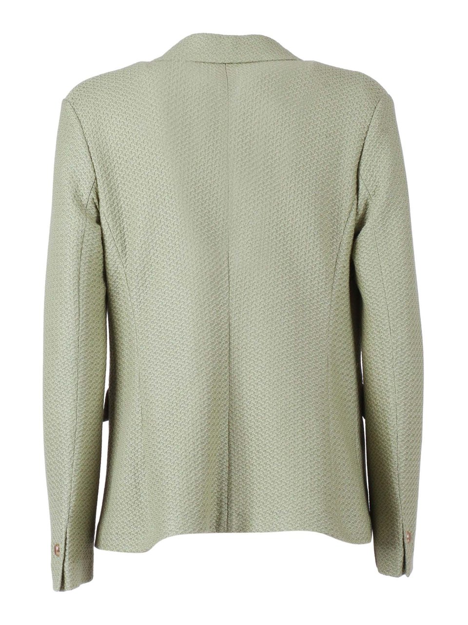 Circolo 1901 Textured Tailored Jacket with Notched Lapels and Flap Pockets Grijs