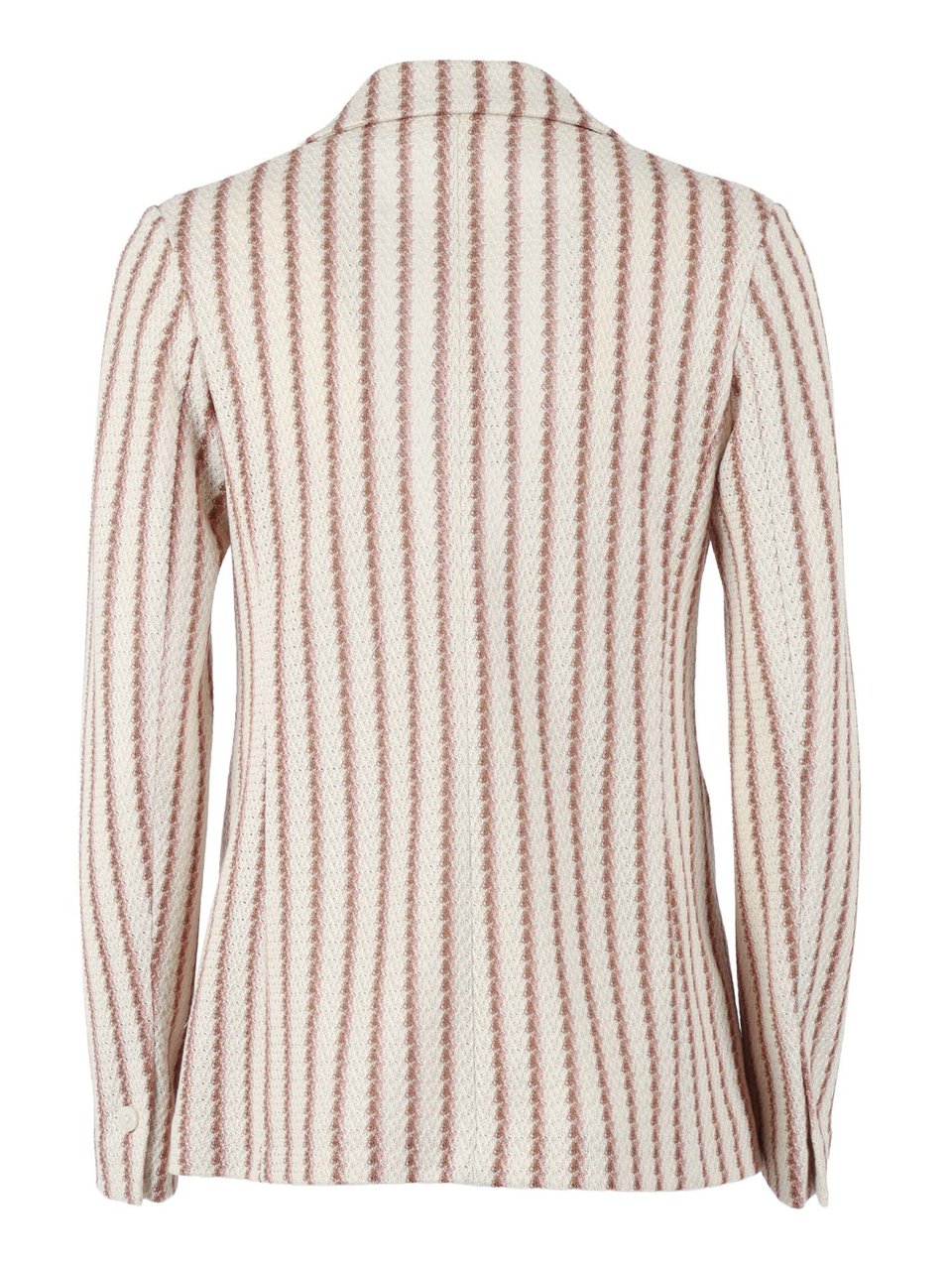 Circolo 1901 Long Textured Stripe Slim Jacket Neutraal
