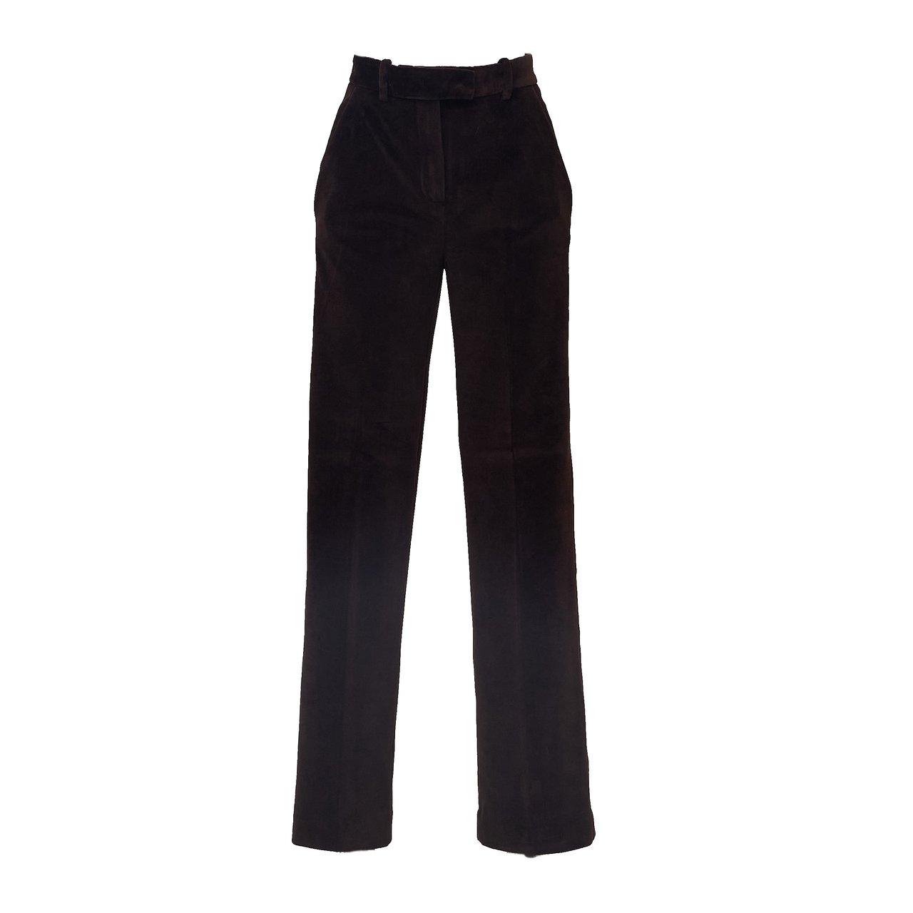 Circolo 1901 Smooth Velvet Trousers with Tailored Silhouette Zwart