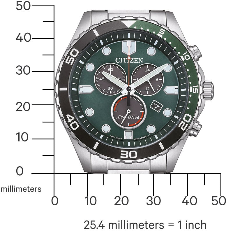 Citizen AT2561-81X Eco-Drive Chrono horloge Groen