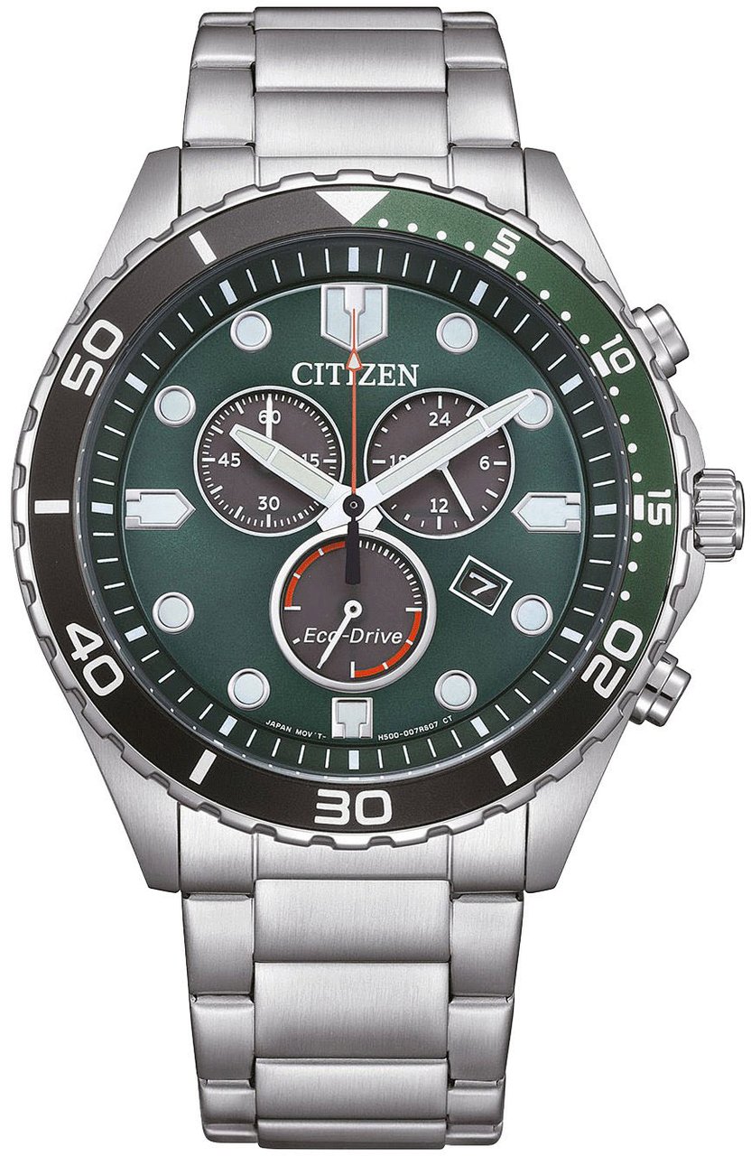 Citizen AT2561-81X Eco-Drive Chrono horloge Groen
