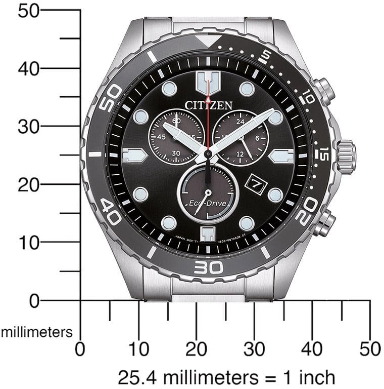 Citizen AT2568-82E Eco-Drive Chrono horloge Zwart