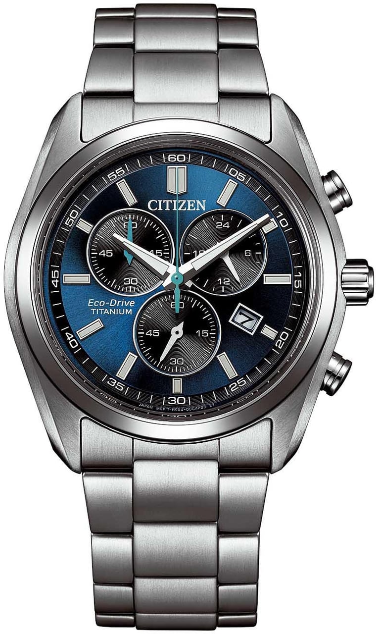 Citizen AT2590-59L Super Titanium Eco-Drive horloge 40 mm Blauw