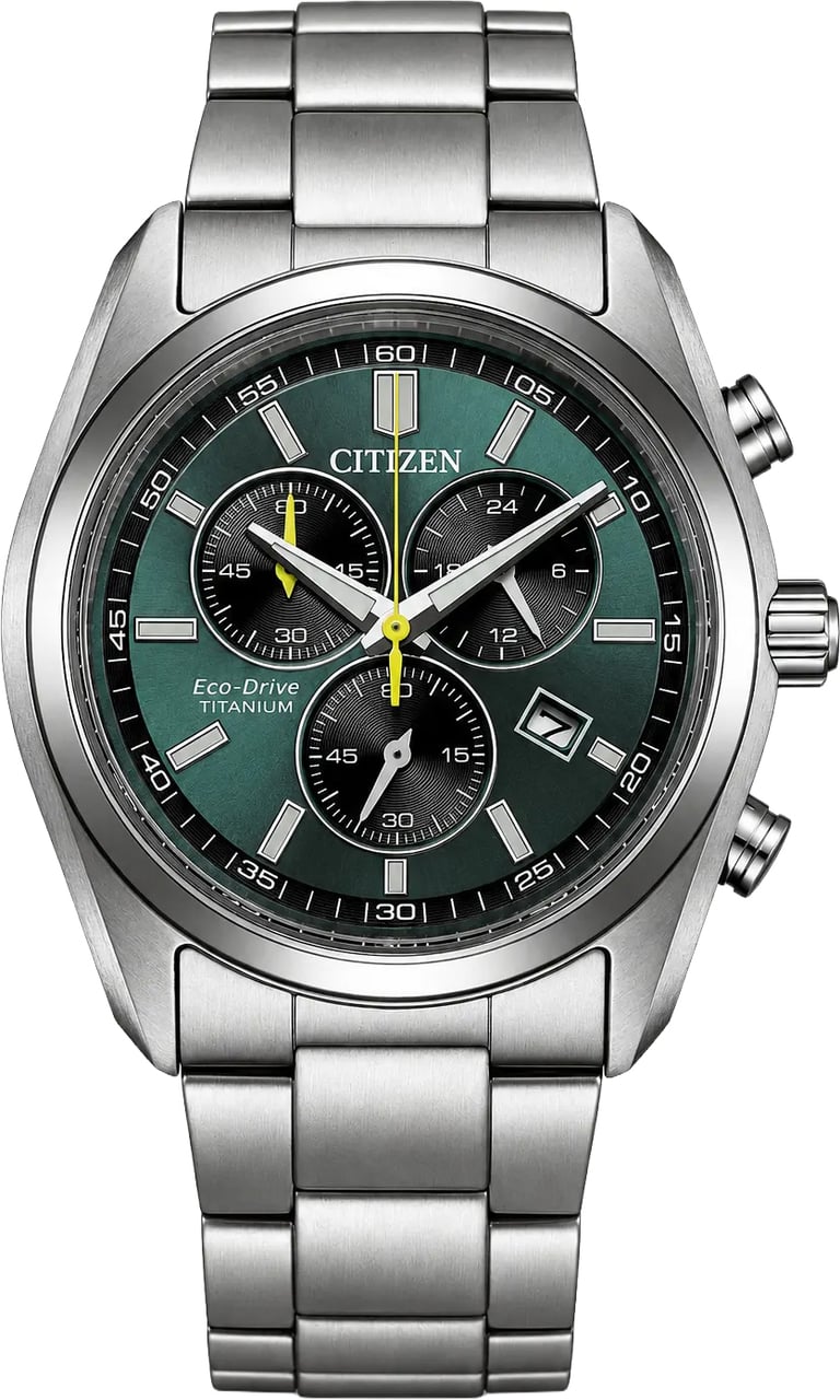 Citizen AT2590-59X Super Titanium Eco-Drive horloge 40 mm Groen
