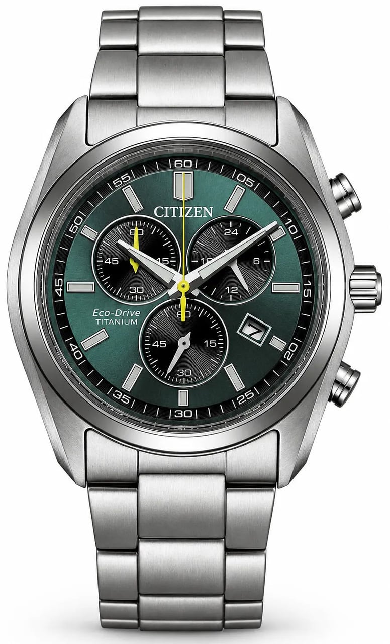 Citizen AT2590-59X Super Titanium Eco-Drive horloge 40 mm Groen