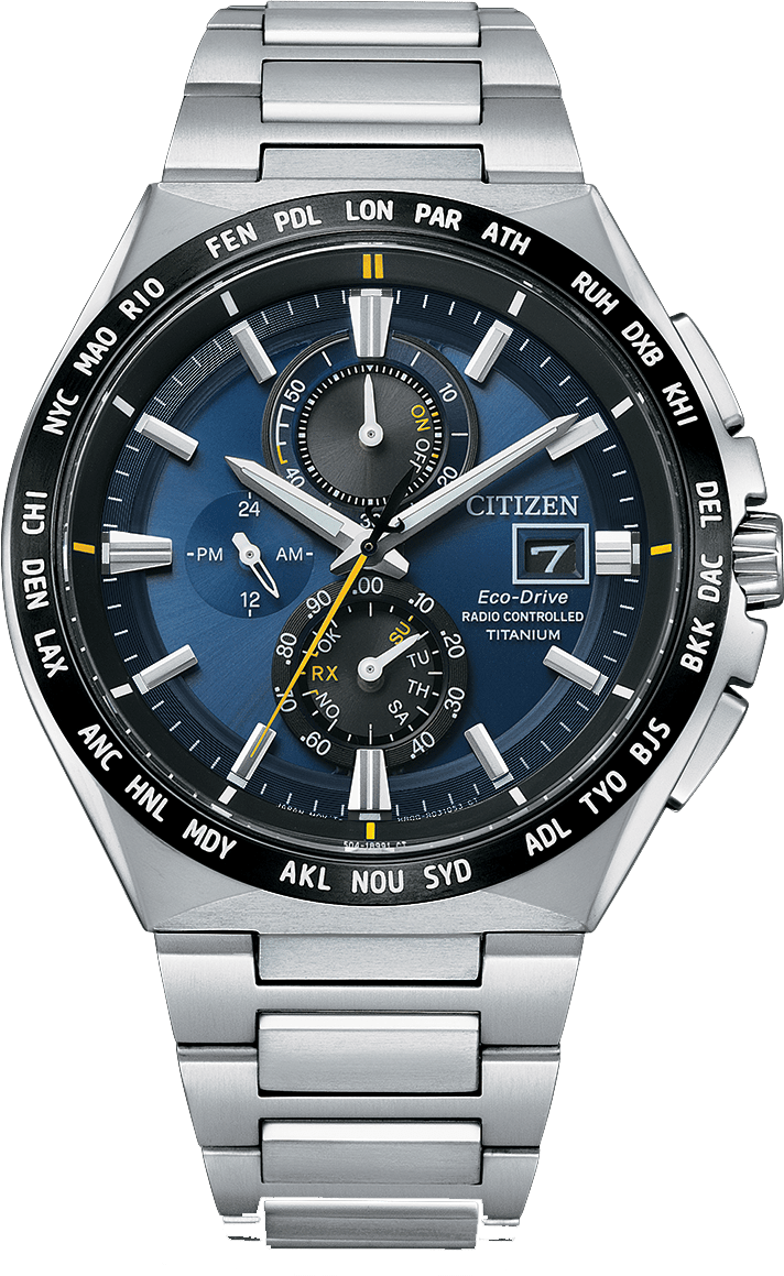 Citizen AT8234-85L Promaster Sky Radio Controlled Titanium horloge Blauw