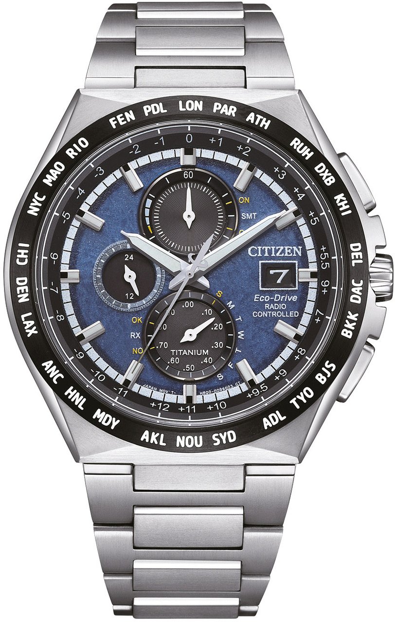 Citizen AT8238-84L Radio Controlled Super Titanium horloge Blauw