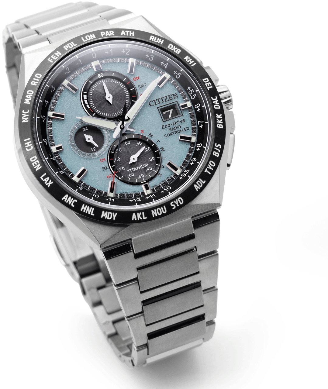 Citizen AT8238-84M Radio Controlled Super Titanium horloge Blauw