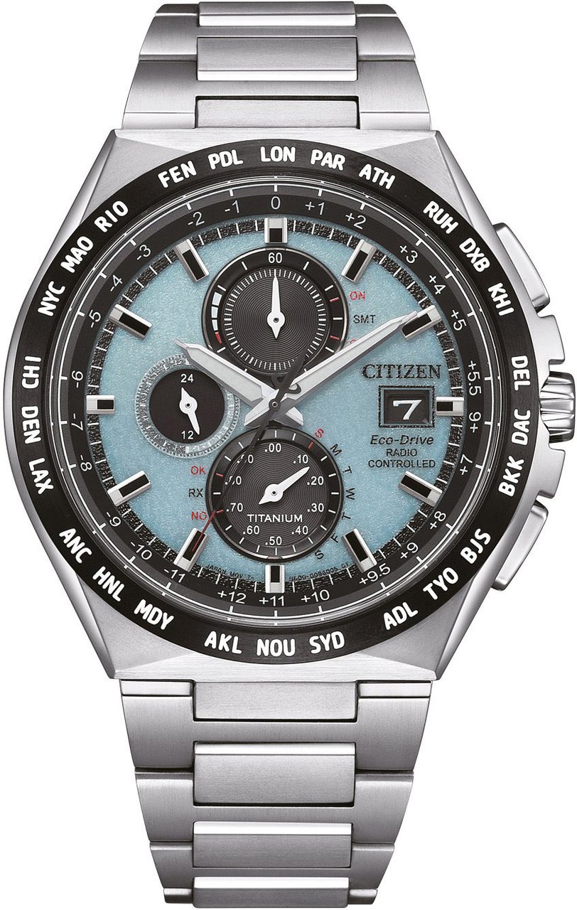 Citizen AT8238-84M Radio Controlled Super Titanium horloge Blauw
