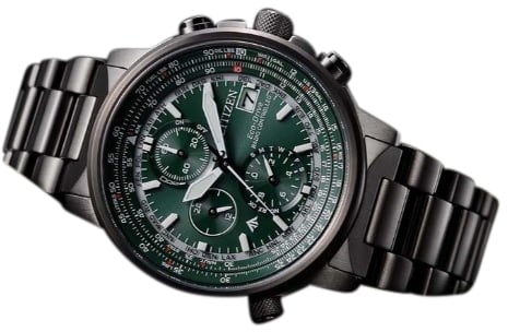 Citizen AT8304-57W Promaster Sky Eco-Drive Pilot horloge Groen