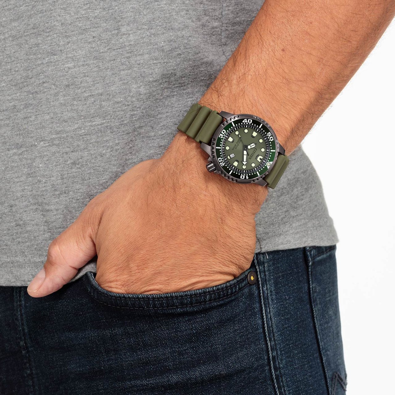 Citizen BN0157-11X Promaster Marine Eco-Drive duikhorloge Groen