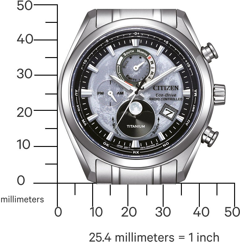 Citizen BY1010-81H Tsuki-yomi Super Titanium horloge Grijs
