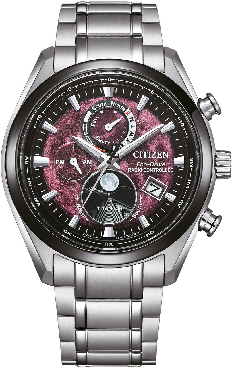 Citizen BY1018-80X Tsuki-yomi Super Titanium horloge Rood