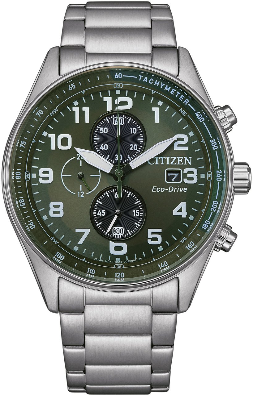 Citizen CA0770-72X Eco-Drive chronograaf horloge Groen