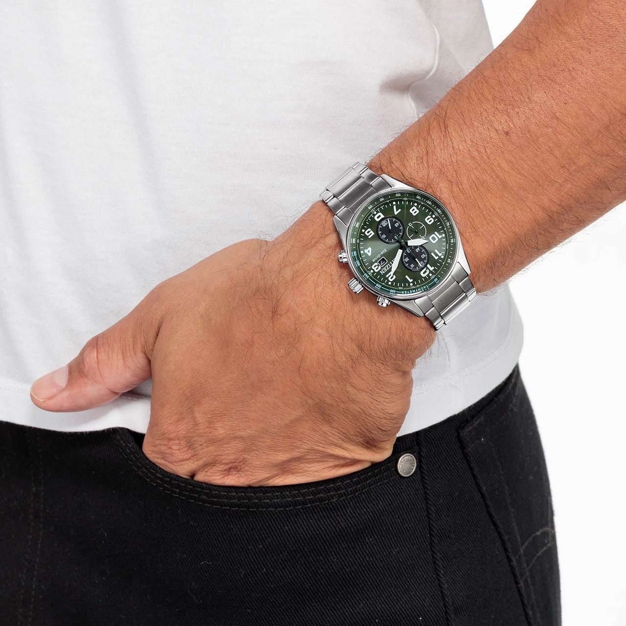 Citizen CA0770-72X Eco-Drive chronograaf horloge Groen