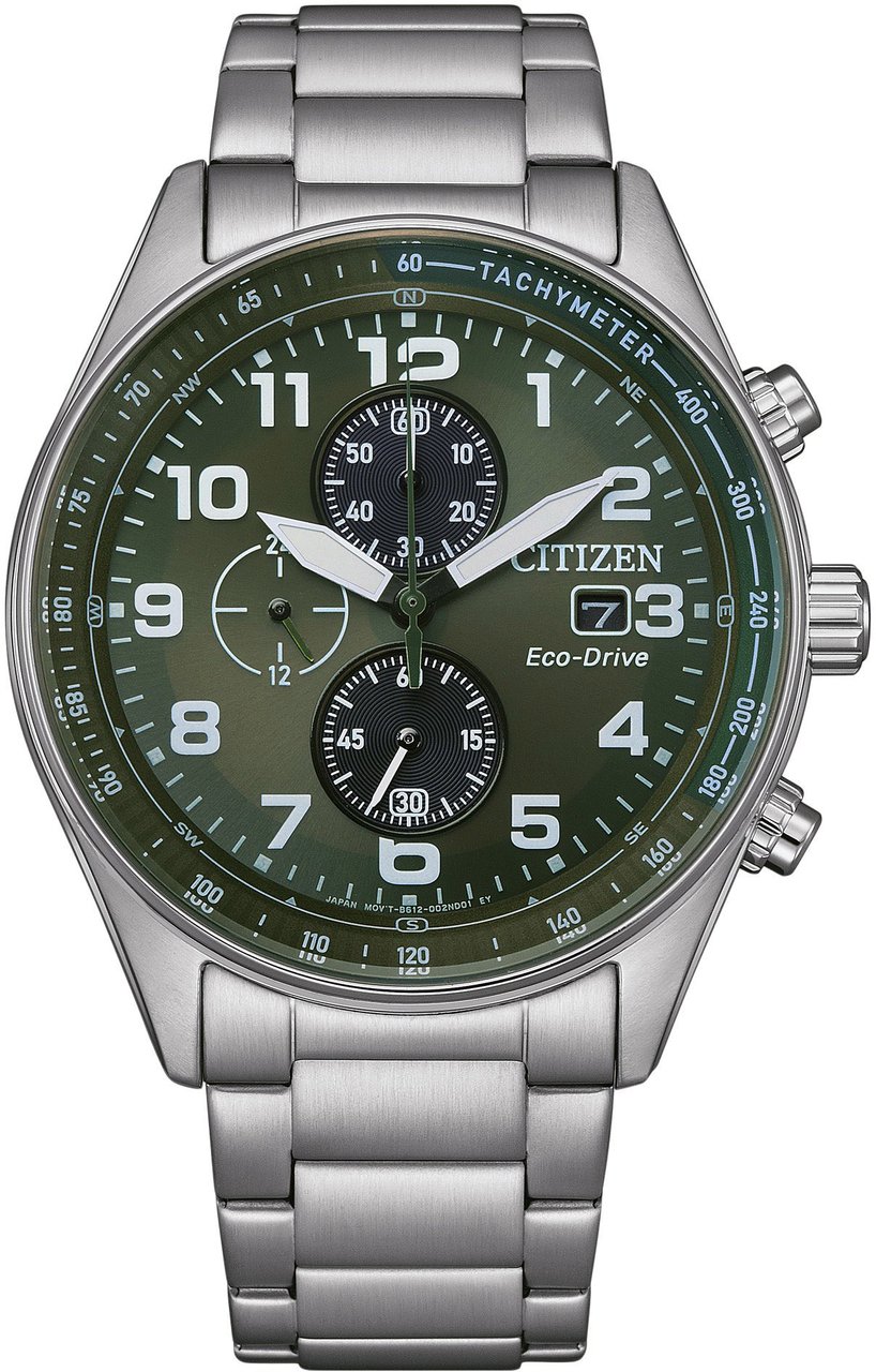 Citizen CA0770-72X Eco-Drive chronograaf horloge Groen
