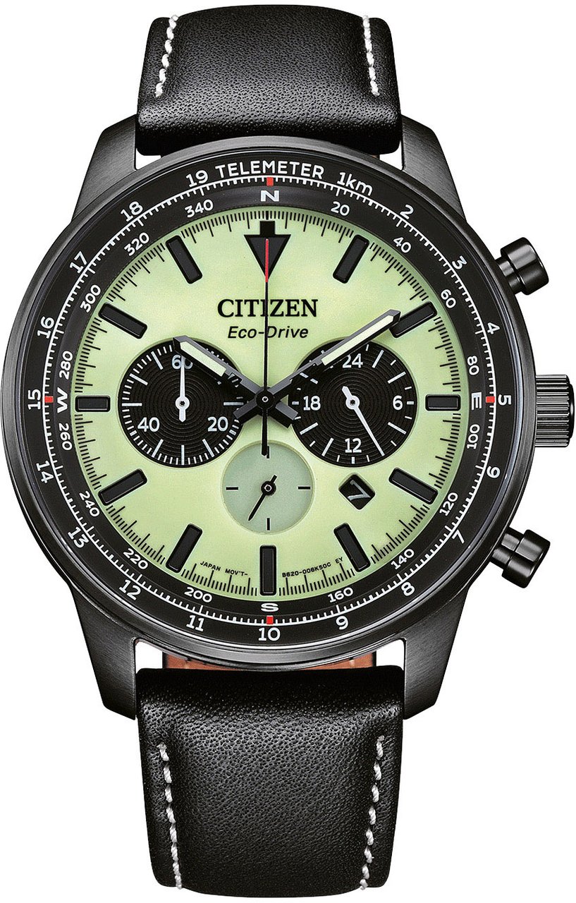 Citizen CA4505-21X Eco-Drive Sports Aviation horloge Groen