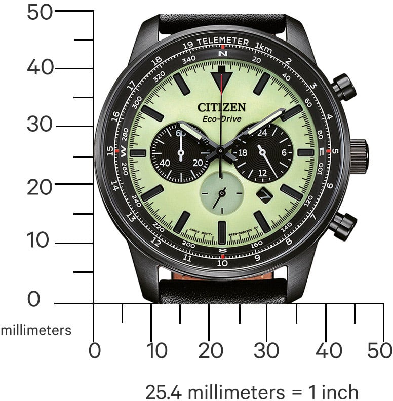 Citizen CA4505-21X Eco-Drive Sports Aviation horloge Groen