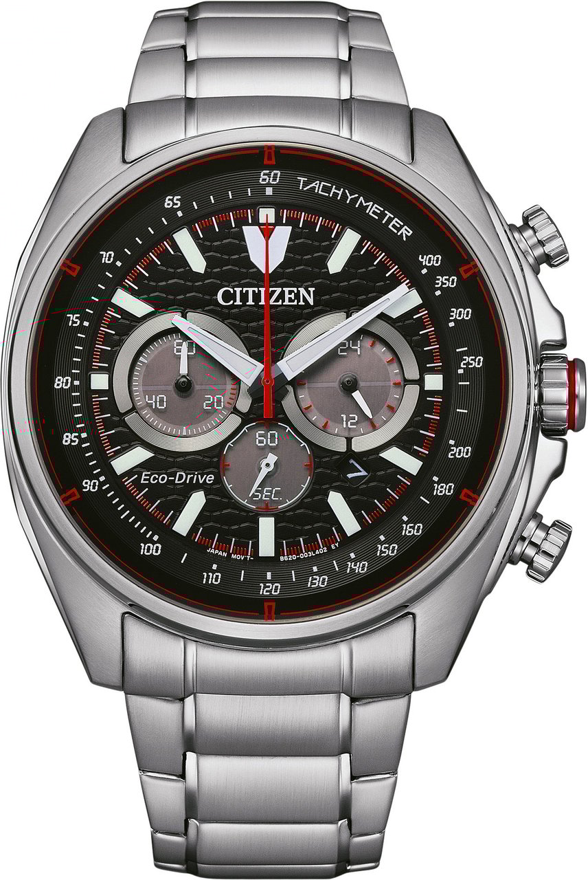 Citizen CA4561-89E Eco-Drive Chrono horloge Zwart