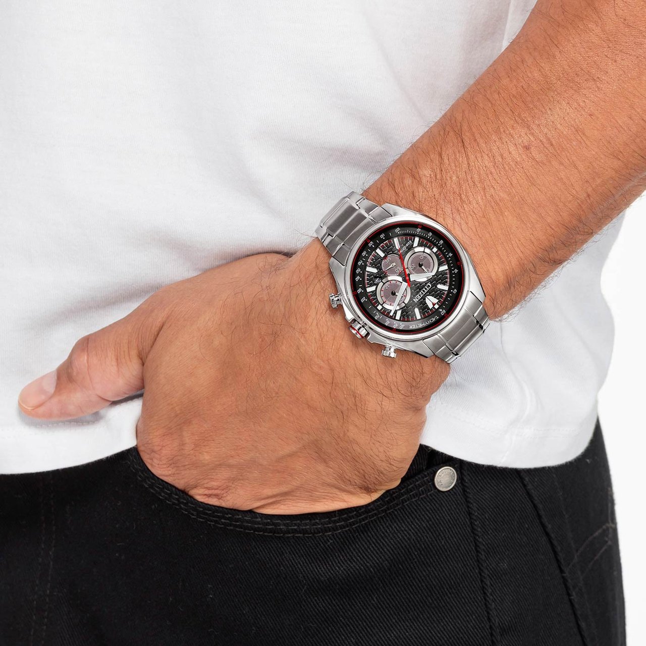 Citizen CA4561-89E Eco-Drive Chrono horloge Zwart